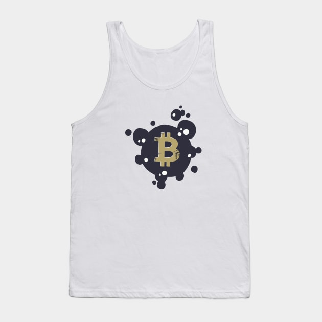 Crypto Bitcoin BTC Design Tank Top by LR_Collections